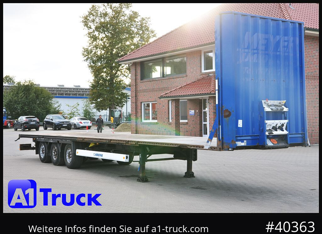 KRONE Megatrailer, Plateau, Liftachse, Staplerhalterung, - Полуприцеп бортовой/ Платформа: фото 1 KRONE Megatrailer, Plateau, Liftachse, Staplerhalterung, - Полуприцеп бортовой/ Платформа: фото 1