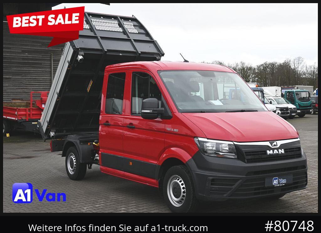 MAN TGE 3.180 Doka Kipper,Klima, AHK,Tüv Neu - Малотоннажный самосвал, Грузопассажирский фургон: фото 1 MAN TGE 3.180 Doka Kipper,Klima, AHK,Tüv Neu - Малотоннажный самосвал, Грузопассажирский фургон: фото 1