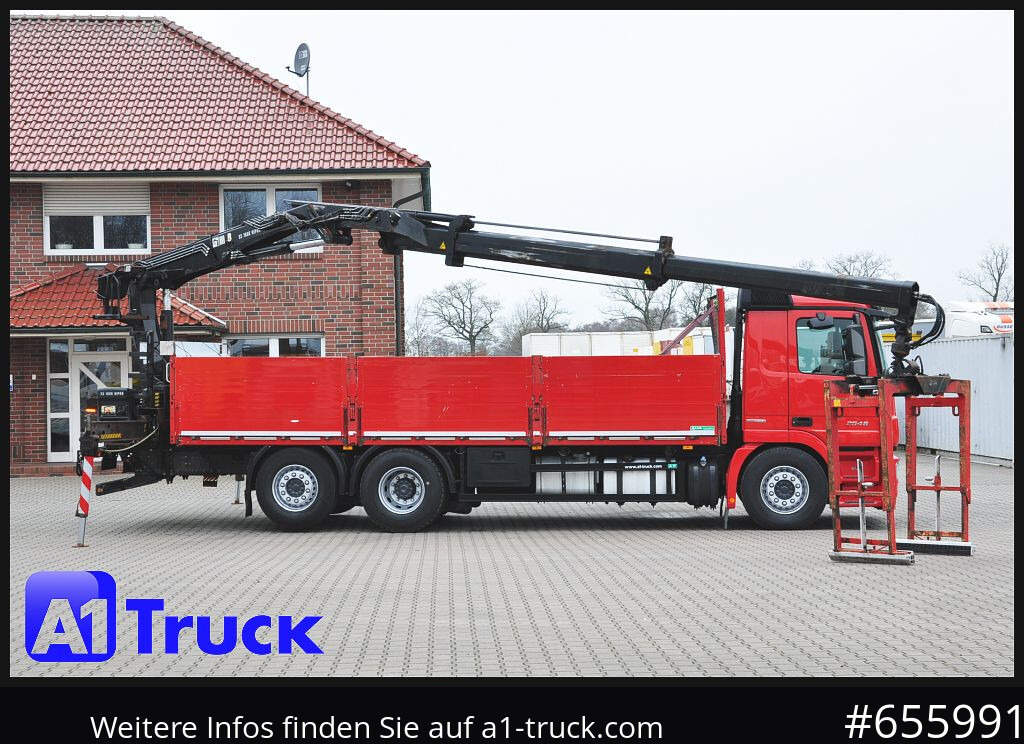 Грузовик бортовой/ Платформа, Автоманипулятор MERCEDES-BENZ Actros 2546 MP 3, HIAB Kran, Lift-Lenkachse,: фото 7
