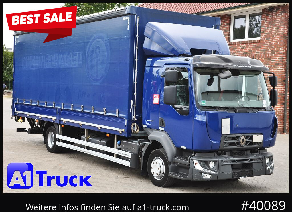 RENAULT D 240, 4x2, Ladebordwand, LBW, guter Zustand - Тентованный грузовик: фото 1 RENAULT D 240, 4x2, Ladebordwand, LBW, guter Zustand - Тентованный грузовик: фото 1