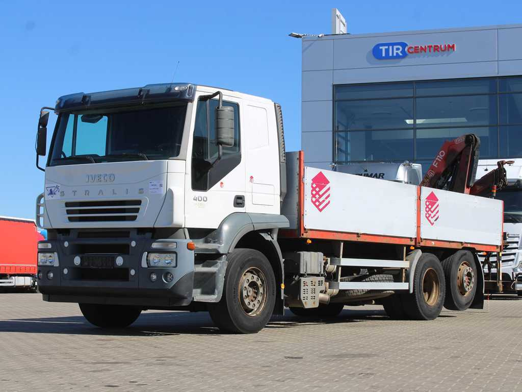 Iveco STRALIS 400, 6X2, EURO 3, HYDRAULIC ARM FASSI F110 - Грузовик бортовой/ Платформа, Автоманипулятор: фото 1 Iveco STRALIS 400, 6X2, EURO 3, HYDRAULIC ARM FASSI F110 - Грузовик бортовой/ Платформа, Автоманипулятор: фото 1