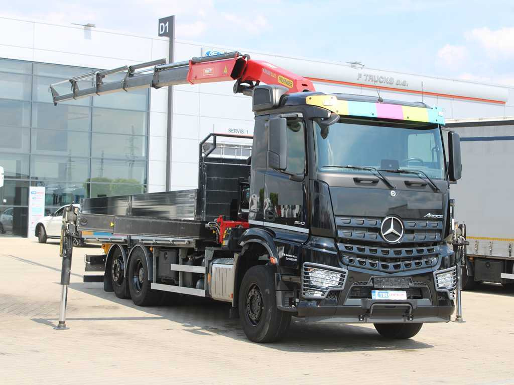 Mercedes-Benz Arocs 2542, 6X2, EURO 6, SIDE PANEL, NAVIGATION, CAMERA, PALFINGER PK 24.001 SLD5 - Грузовик бортовой/ Платформа, Автоманипулятор: фото 3 Mercedes-Benz Arocs 2542, 6X2, EURO 6, SIDE PANEL, NAVIGATION, CAMERA, PALFINGER PK 24.001 SLD5 - Грузовик бортовой/ Платформа, Автоманипулятор: фото 3