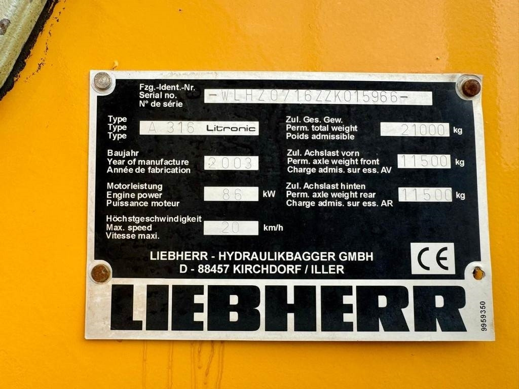 Перегружатель Liebherr A 316: фото 10