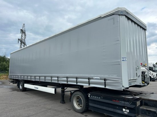 Krone 1-achs Auflieger, Heckabstützung XL Zertifikat, Edscha-Verdeck, - Тентованный полуприцеп: фото 3 Krone 1-achs Auflieger, Heckabstützung XL Zertifikat, Edscha-Verdeck, - Тентованный полуприцеп: фото 3