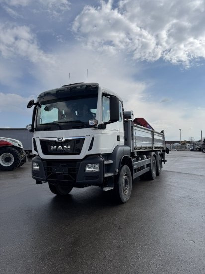 MAN TGS 26.430 6x4 3-Seitenkipper, HMF 2020K-RC Heckkran abnehmbar, - Самосвал, Автоманипулятор: фото 1 MAN TGS 26.430 6x4 3-Seitenkipper, HMF 2020K-RC Heckkran abnehmbar, - Самосвал, Автоманипулятор: фото 1