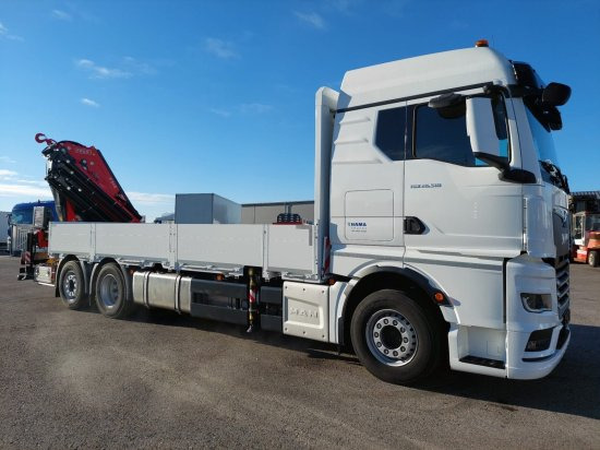 MAN TGX 26.510 LL Pritsche, Fassi F545RA.2.28XE, Containerverschlüsse, - Грузовик бортовой/ Платформа, Автоманипулятор: фото 1 MAN TGX 26.510 LL Pritsche, Fassi F545RA.2.28XE, Containerverschlüsse, - Грузовик бортовой/ Платформа, Автоманипулятор: фото 1