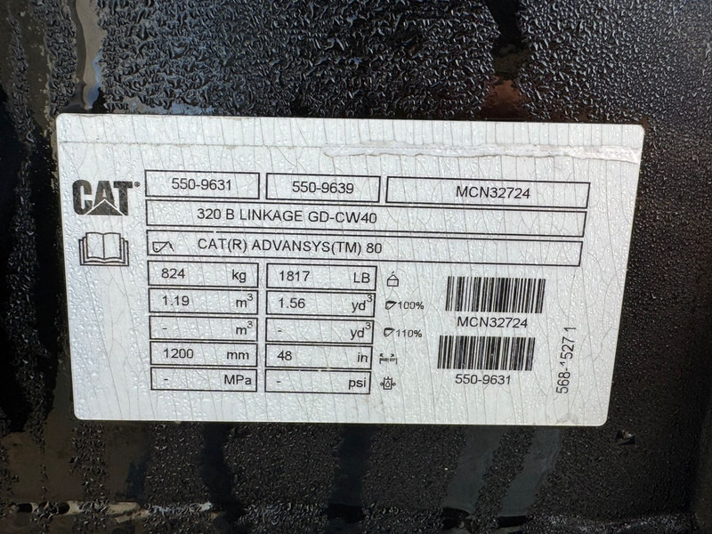 Новый Ковш Caterpillar CW40 1200mm Bucket: фото 10