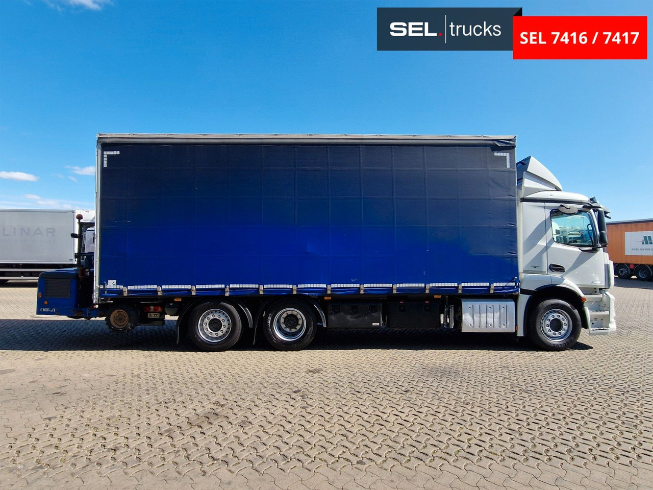 Mercedes-Benz Antos 2543 /Retarder / mit Stapler / Lenkachse - Тентованный грузовик: фото 4 Mercedes-Benz Antos 2543 /Retarder / mit Stapler / Lenkachse - Тентованный грузовик: фото 4