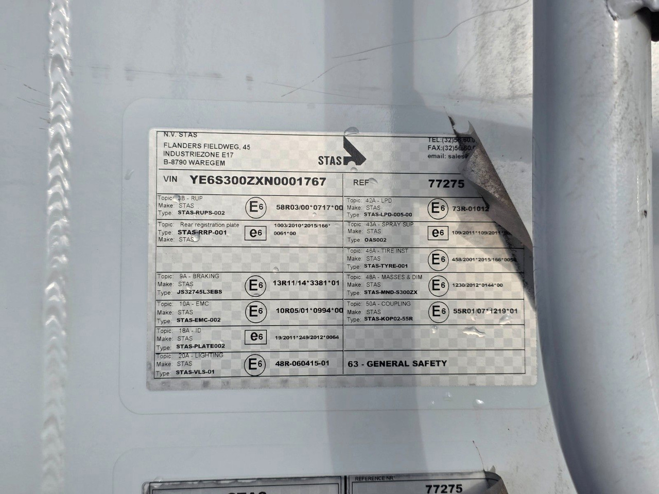 Полуприцеп с подвижным полом Stas S300ZX /ADR Typ EX II, FL, OX, AT / 2 Liftachsen: фото 46 Полуприцеп с подвижным полом Stas S300ZX /ADR Typ EX II, FL, OX, AT / 2 Liftachsen: фото 46