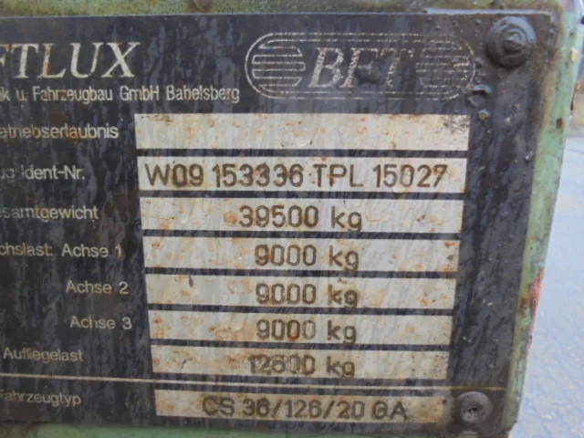 Полуприцеп-контейнеровоз/ Сменный кузов BFT CS 36 126 10 G MIDDEN EN ACHTER UITSCHUIFBAAR: фото 19