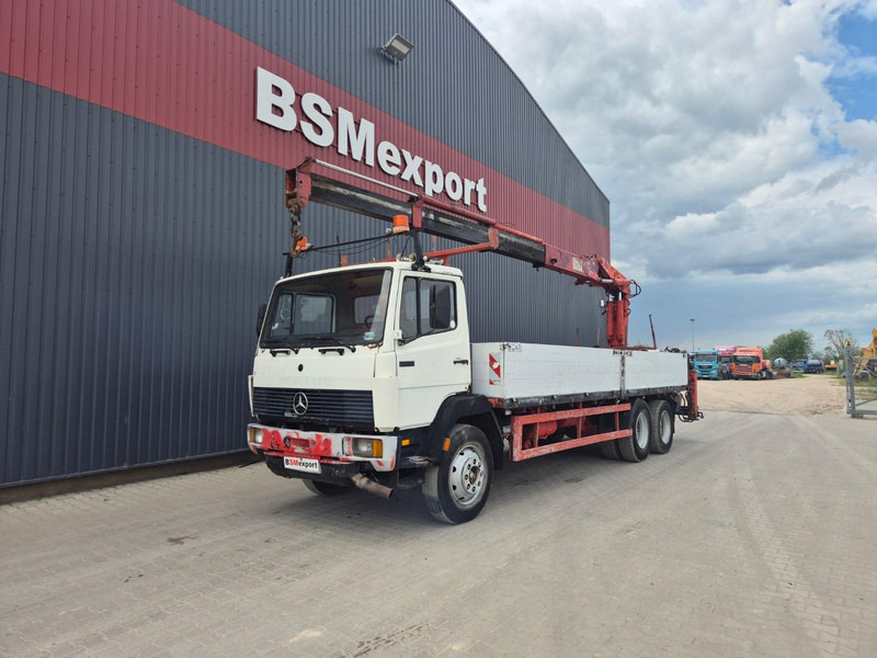 Mercedes-Benz 1320 + HMF 6.5 ton crane - Грузовик бортовой/ Платформа, Автоманипулятор: фото 1 Mercedes-Benz 1320 + HMF 6.5 ton crane - Грузовик бортовой/ Платформа, Автоманипулятор: фото 1