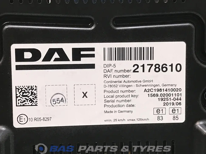 DAF CF Euro 6 - Приборная панель для Грузовиков: фото 3 DAF CF Euro 6 - Приборная панель для Грузовиков: фото 3