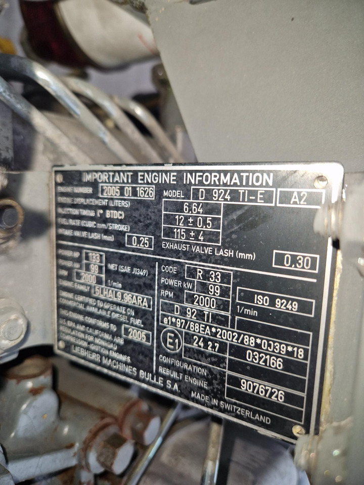 Двигатель для Строительной техники MOTOR LIEBHERR D924 TIE A2: фото 6 Двигатель для Строительной техники MOTOR LIEBHERR D924 TIE A2: фото 6