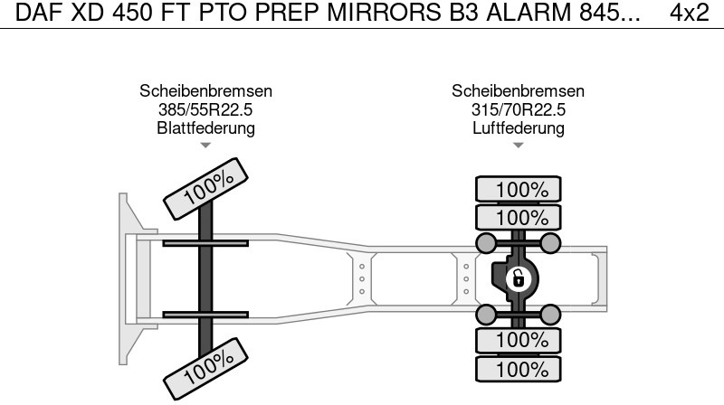 DAF XD 450 FT PTO PREP MIRRORS B3 ALARM 845L TANK - COMING SOON - Тягач: фото 2 DAF XD 450 FT PTO PREP MIRRORS B3 ALARM 845L TANK - COMING SOON - Тягач: фото 2