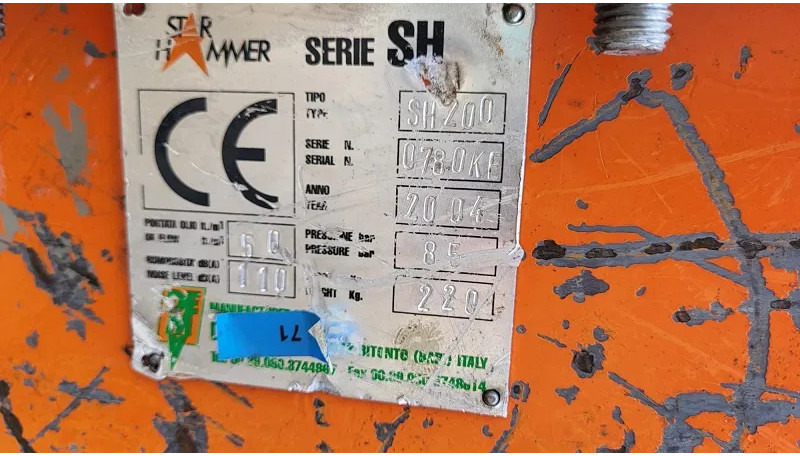 Diversen Star Hammer CW10 - Навесное оборудование для Строительной техники: фото 5 Diversen Star Hammer CW10 - Навесное оборудование для Строительной техники: фото 5
