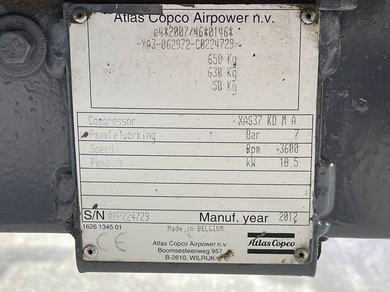 Atlas-Copco XAS 37 KD - Воздушный компрессор: фото 4 Atlas-Copco XAS 37 KD - Воздушный компрессор: фото 4