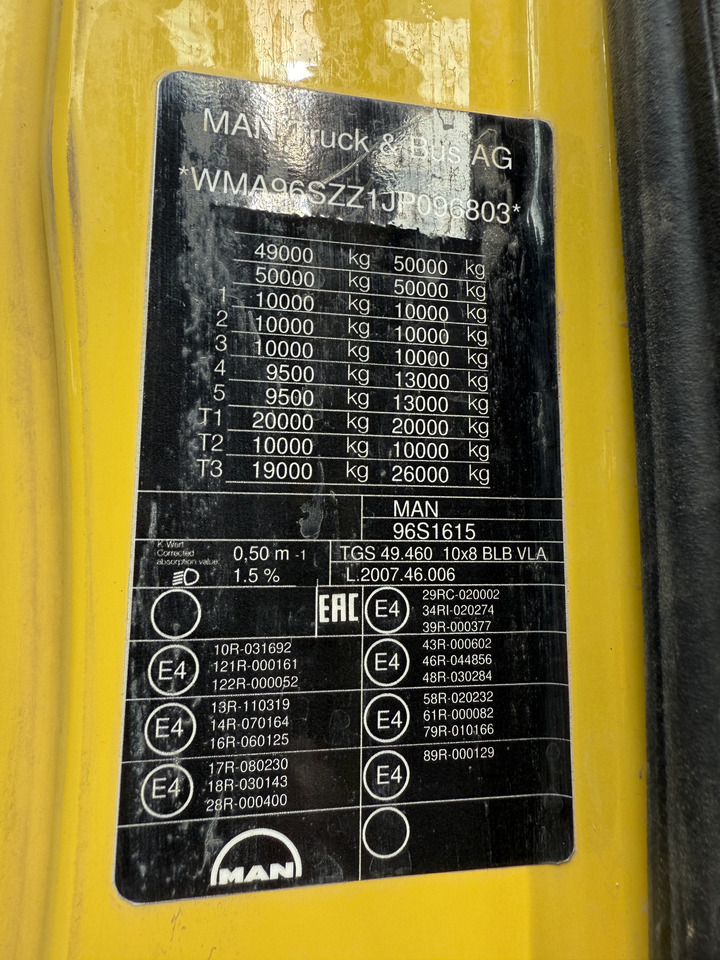MAN TGS 50.460 10X8 в лизинг MAN TGS 50.460 10X8: фото 6