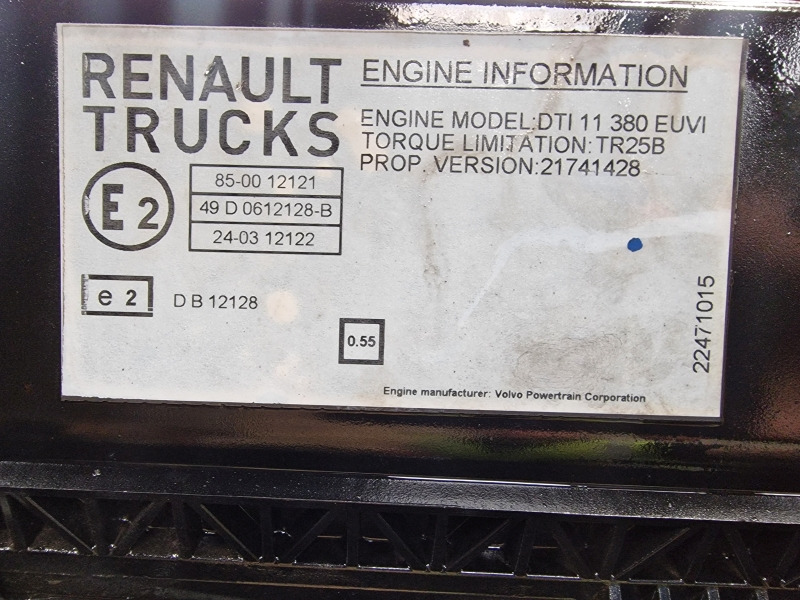 Renault DTI11 380 EUVI Engine (Truck) - Двигатель для Грузовиков: фото 3 Renault DTI11 380 EUVI Engine (Truck) - Двигатель для Грузовиков: фото 3