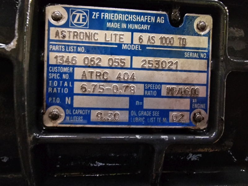 ZF Astronic Lite 6AS1000TO DAF Spec Gearbox - Коробка передач: фото 2 ZF Astronic Lite 6AS1000TO DAF Spec Gearbox - Коробка передач: фото 2