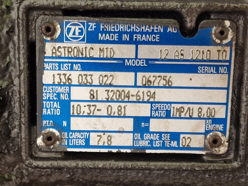 Коробка передач ZF Astronic Mid 12AS1210TO Gearbox: фото 11