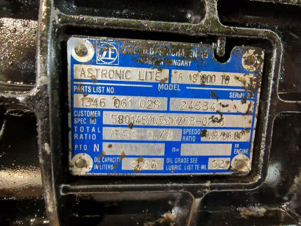 ZF Ecolite 6AS800TO Iveco Spec Gearbox - Коробка передач: фото 2 ZF Ecolite 6AS800TO Iveco Spec Gearbox - Коробка передач: фото 2