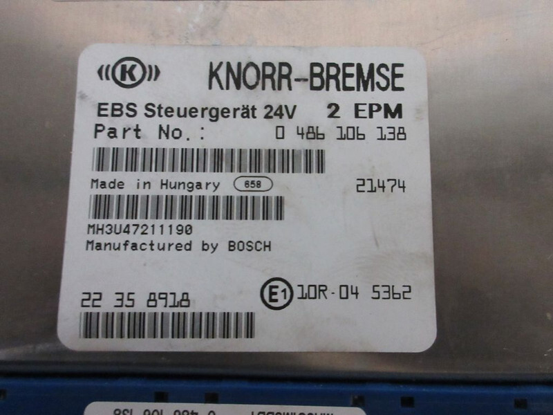 Renault 22358918 RENAULT D 210 EBS MODULEN EURO 6 - Электрическая система для Грузовиков: фото 2 Renault 22358918 RENAULT D 210 EBS MODULEN EURO 6 - Электрическая система для Грузовиков: фото 2