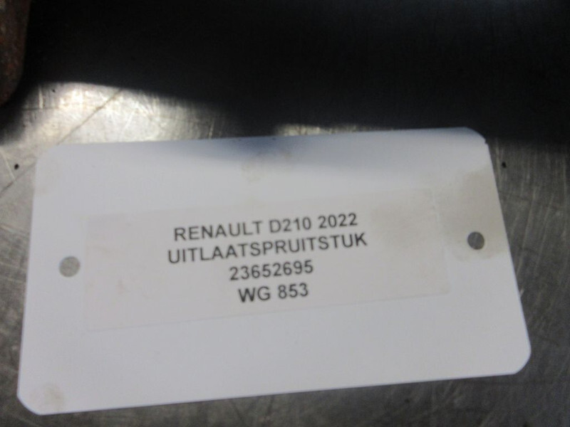 Renault 23652695 UITLAATSPRUITSTEUK RENAULT D 210 EURO 6 - Выпускной коллектор для Грузовиков: фото 2 Renault 23652695 UITLAATSPRUITSTEUK RENAULT D 210 EURO 6 - Выпускной коллектор для Грузовиков: фото 2