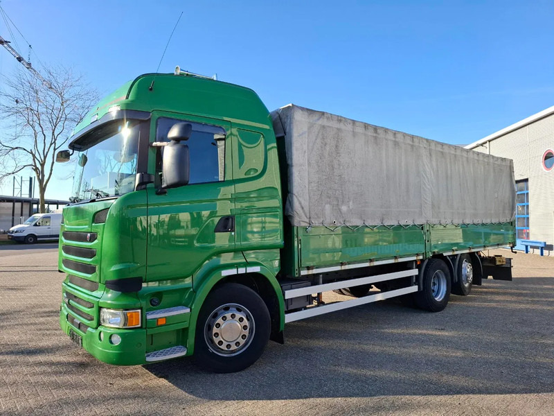 Scania R410 / GERMAN TRUCK / RETARDER / LIFT+LENKACHSE / SLIDING ROOF / SMART TACHO / PARK AIRCO / NAVI / LWDS / AUTOMATIC / EURO-6 / 2 - Тентованный грузовик: фото 1 Scania R410 / GERMAN TRUCK / RETARDER / LIFT+LENKACHSE / SLIDING ROOF / SMART TACHO / PARK AIRCO / NAVI / LWDS / AUTOMATIC / EURO-6 / 2 - Тентованный грузовик: фото 1