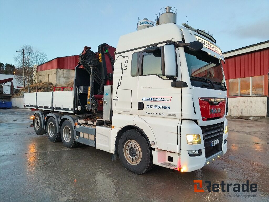 Krokbil MAN TGX 35.580, + kranflak m/ Palfinger 18502SH - Грузовик бортовой/ Платформа, Автоманипулятор: фото 2 Krokbil MAN TGX 35.580, + kranflak m/ Palfinger 18502SH - Грузовик бортовой/ Платформа, Автоманипулятор: фото 2