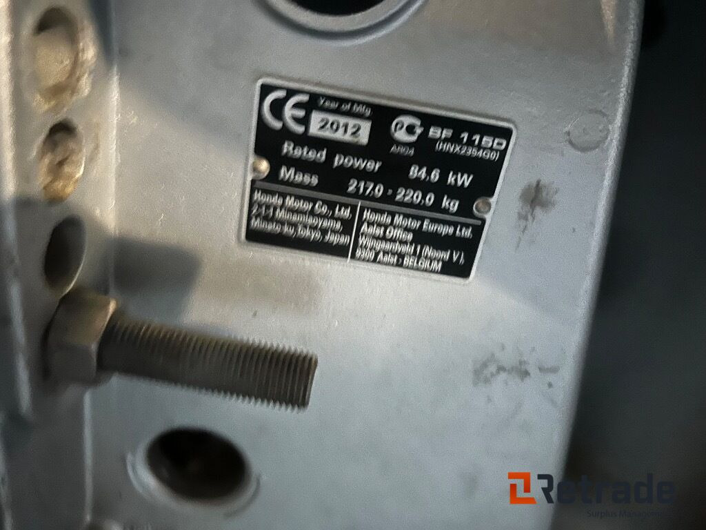 2012 Båt motor Honda Four Stroke 115 hk - Запчасти для Другой техники: фото 4 2012 Båt motor Honda Four Stroke 115 hk - Запчасти для Другой техники: фото 4