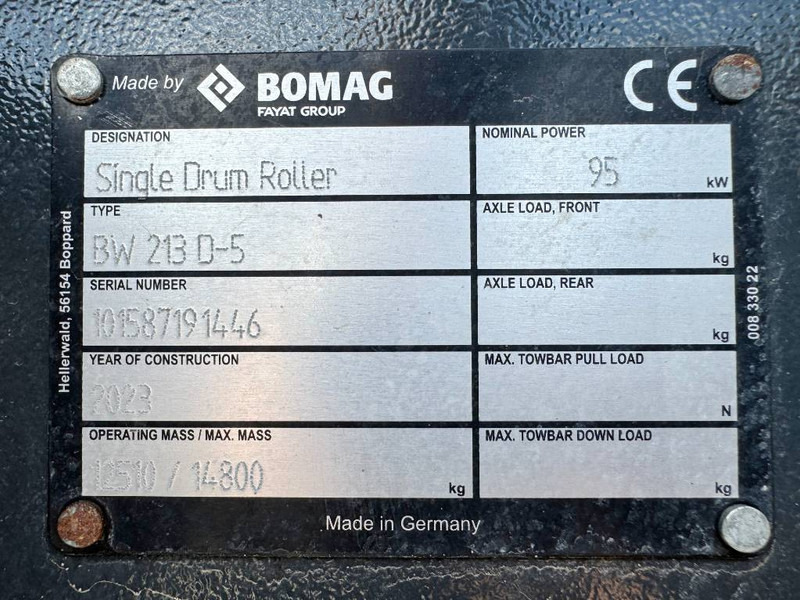 Каток Bomag BW213D-5 - New / Unused / CE Certifed: фото 18