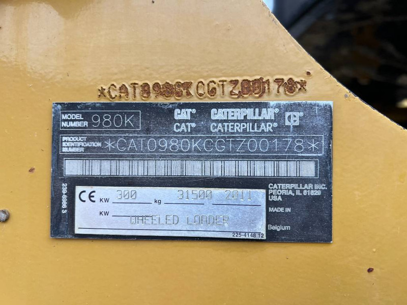 Колёсный погрузчик Cat 980K - Weight System / Automatic Greasing: фото 17
