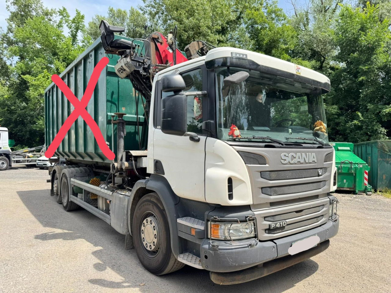 Scania P 410 6x2 penz crane 12Z + abroll multilift + scissors - steering axle - Грузовик-контейнеровоз/ Сменный кузов: фото 5 Scania P 410 6x2 penz crane 12Z + abroll multilift + scissors - steering axle - Грузовик-контейнеровоз/ Сменный кузов: фото 5