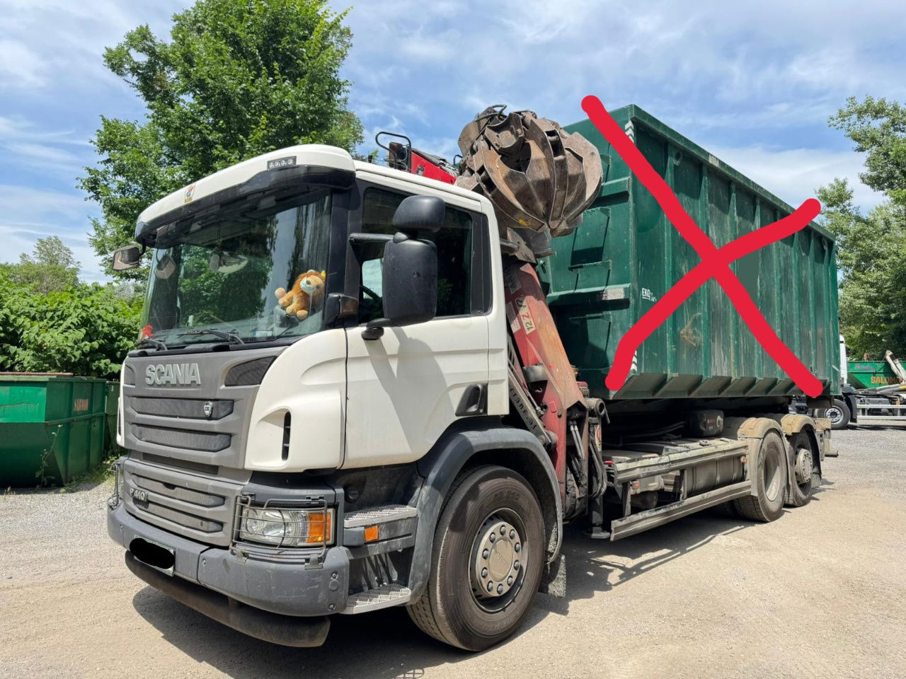 Scania P 410 6x2 penz crane 12Z + abroll multilift + scissors - steering axle - Грузовик-контейнеровоз/ Сменный кузов: фото 1 Scania P 410 6x2 penz crane 12Z + abroll multilift + scissors - steering axle - Грузовик-контейнеровоз/ Сменный кузов: фото 1