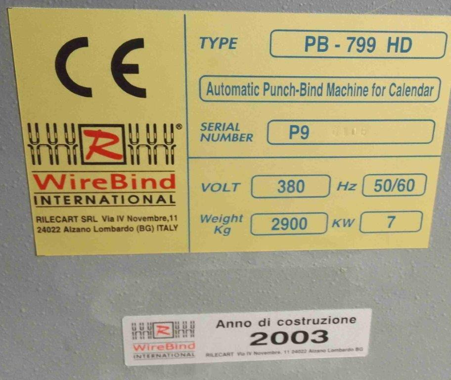 Переплетная машина calendar or wire punch and binding automat Rilecart PB-799 HD: фото 8