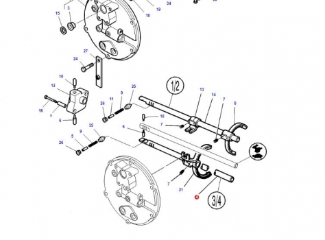Claas Ares 836 Massey Ferguson 6485, 6490 Dynashift Selector Rod 3385621m2 - Трансмиссия для Тракторов: фото 3 Claas Ares 836 Massey Ferguson 6485, 6490 Dynashift Selector Rod 3385621m2 - Трансмиссия для Тракторов: фото 3