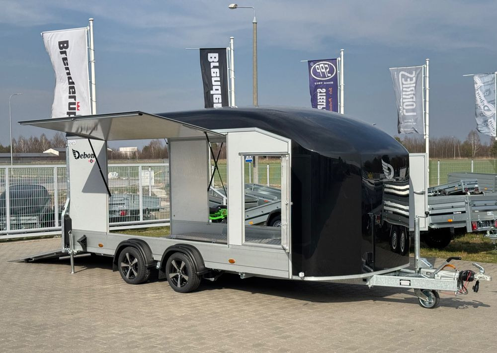 DEBON Debon C1000 - kryta laweta | 490 x 202 cm / 3500kg / felgi ALU / wciągarka elektryczna - Прицеп-автовоз: фото 1 DEBON Debon C1000 - kryta laweta | 490 x 202 cm / 3500kg / felgi ALU / wciągarka elektryczna - Прицеп-автовоз: фото 1