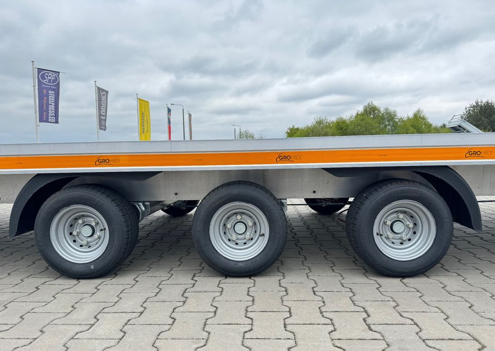 Новый Прицеп-автовоз GROMEX Gromex laweta aluminiowa | 850x210cm | DMC 3500kg | platforma na 2 auta | 3 osie AL-KO | OŚWIETLENIE LED: фото 16