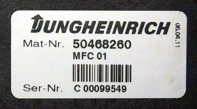 Jungheinrich 50468260 | MFC01 Brake sn C00099549 from ETV216 year 2011 - Блок управления для Погрузочно-разгрузочной техники: фото 4 Jungheinrich 50468260 | MFC01 Brake sn C00099549 from ETV216 year 2011 - Блок управления для Погрузочно-разгрузочной техники: фото 4