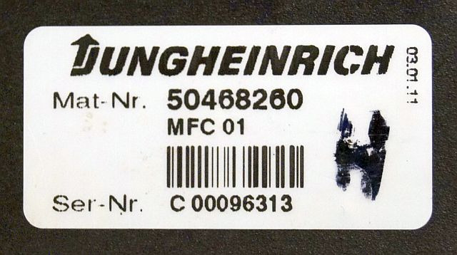 Jungheinrich 50468260 | MFC01 Hydraulic sn C00096313 from ETV214 year 2011 - Блок управления для Погрузочно-разгрузочной техники: фото 3 Jungheinrich 50468260 | MFC01 Hydraulic sn C00096313 from ETV214 year 2011 - Блок управления для Погрузочно-разгрузочной техники: фото 3