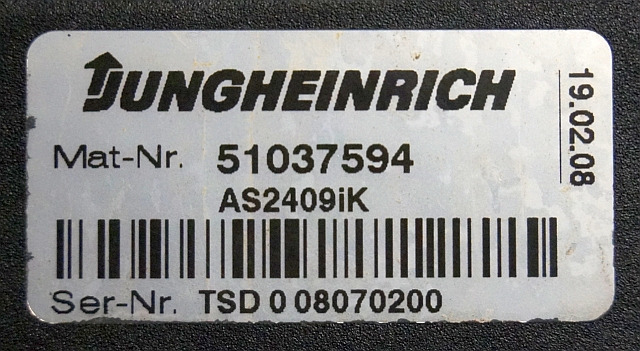 Jungheinrich 51037594 | Rij/hef regeling Drive/lift controller AS2409 i k from - Блок управления для Погрузочно-разгрузочной техники: фото 3 Jungheinrich 51037594 | Rij/hef regeling Drive/lift controller AS2409 i k from - Блок управления для Погрузочно-разгрузочной техники: фото 3