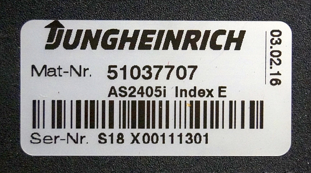 Jungheinrich 51037707 | Rij regeling driving controller AS2405i index E Sw. 1,31 - Блок управления для Погрузочно-разгрузочной техники: фото 3 Jungheinrich 51037707 | Rij regeling driving controller AS2405i index E Sw. 1,31 - Блок управления для Погрузочно-разгрузочной техники: фото 3