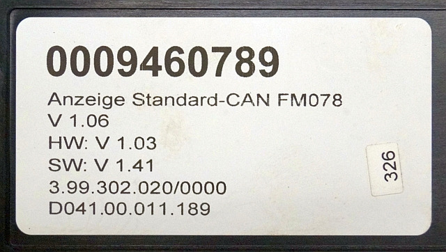 Still 0009460789 | Display Standard Can FM078 V1.06 HW V1.03 SW V1,41 399302020/ - Приборная панель для Погрузочно-разгрузочной техники: фото 4 Still 0009460789 | Display Standard Can FM078 V1.06 HW V1.03 SW V1,41 399302020/ - Приборная панель для Погрузочно-разгрузочной техники: фото 4