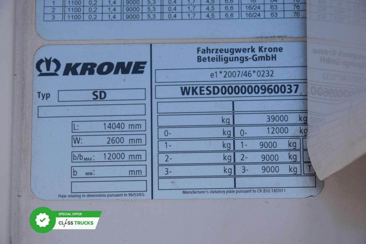 Полуприцеп-рефрижератор Krone SDR Cool Liner FP 60 ThermoKing SLXi 300: фото 15 Полуприцеп-рефрижератор Krone SDR Cool Liner FP 60 ThermoKing SLXi 300: фото 15