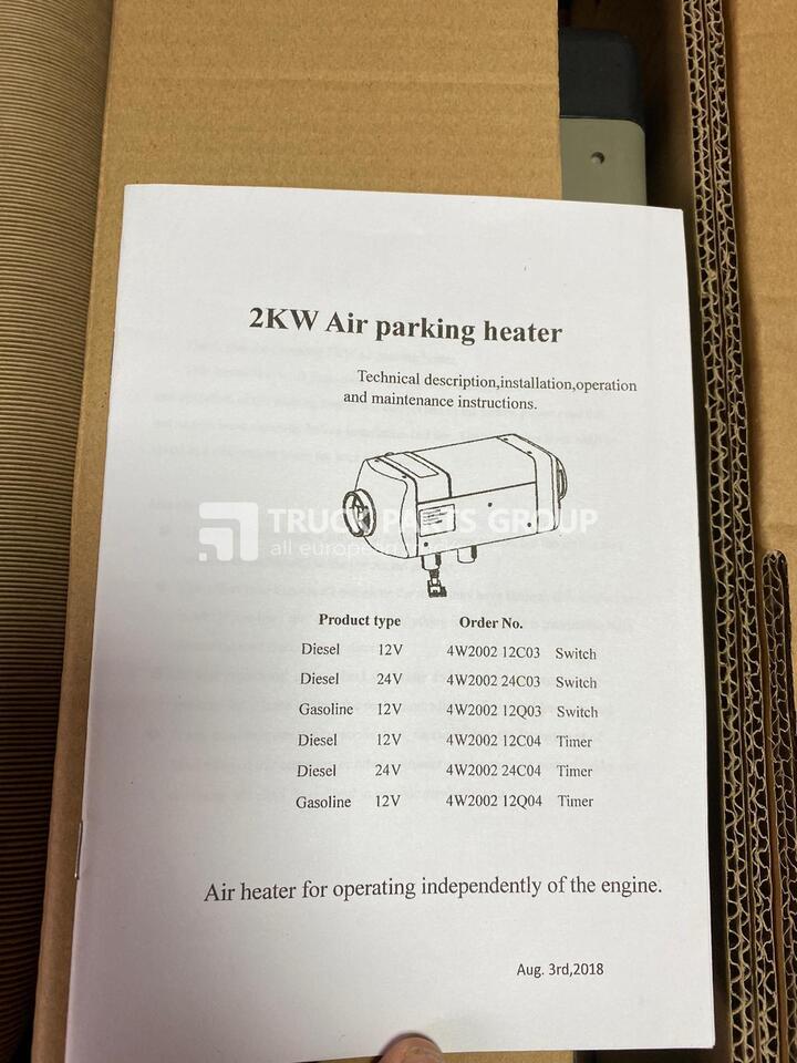 WEBASTO, EBERSPACHER air tonic cab heater, air parking heater, 2 kw, 5 kw air heater - Отопление/ Вентиляция для Грузовиков: фото 5 WEBASTO, EBERSPACHER air tonic cab heater, air parking heater, 2 kw, 5 kw air heater - Отопление/ Вентиляция для Грузовиков: фото 5