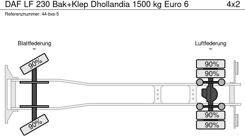 Грузовик с закрытым кузовом DAF LF 230 Bak+Klep Dhollandia 1500 kg Euro 6: фото 20 Грузовик с закрытым кузовом DAF LF 230 Bak+Klep Dhollandia 1500 kg Euro 6: фото 20