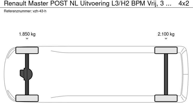 Цельнометаллический фургон Renault Master POST NL Uitvoering L3/H2 BPM Vrij, 3 pieces in stock: фото 18