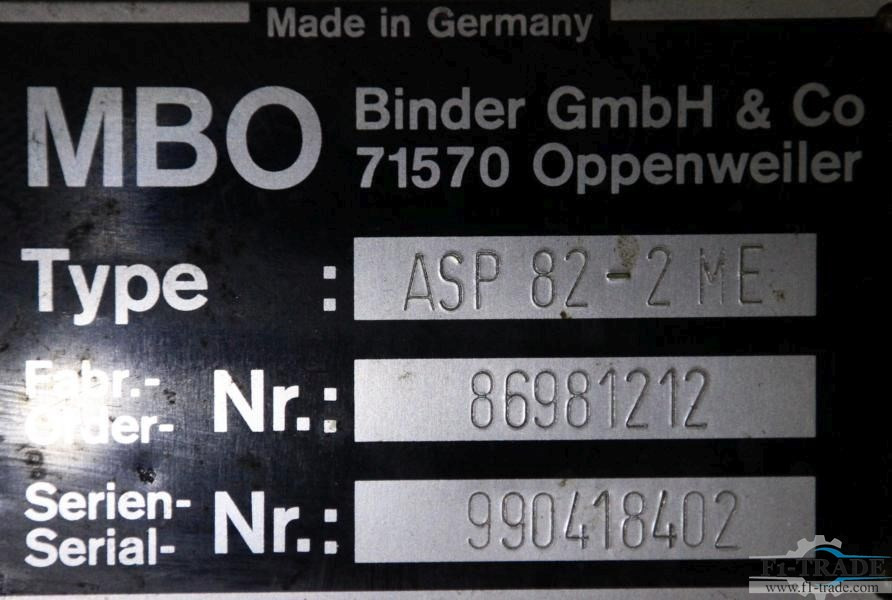 MBO ASP 82 - 2 ME - Печатное оборудование: фото 2 MBO ASP 82 - 2 ME - Печатное оборудование: фото 2
