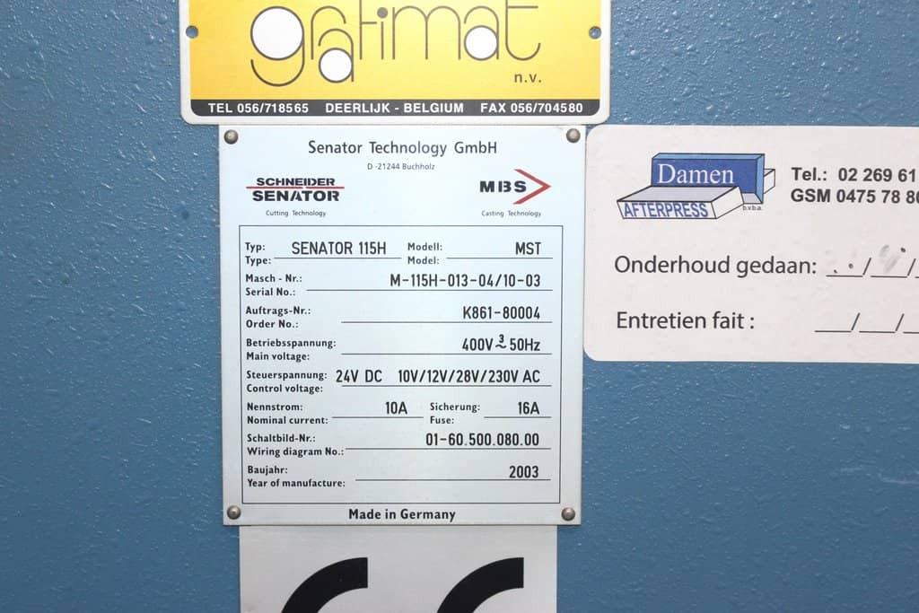 Бумагорезательная машина Schneider Senator 115H: фото 6