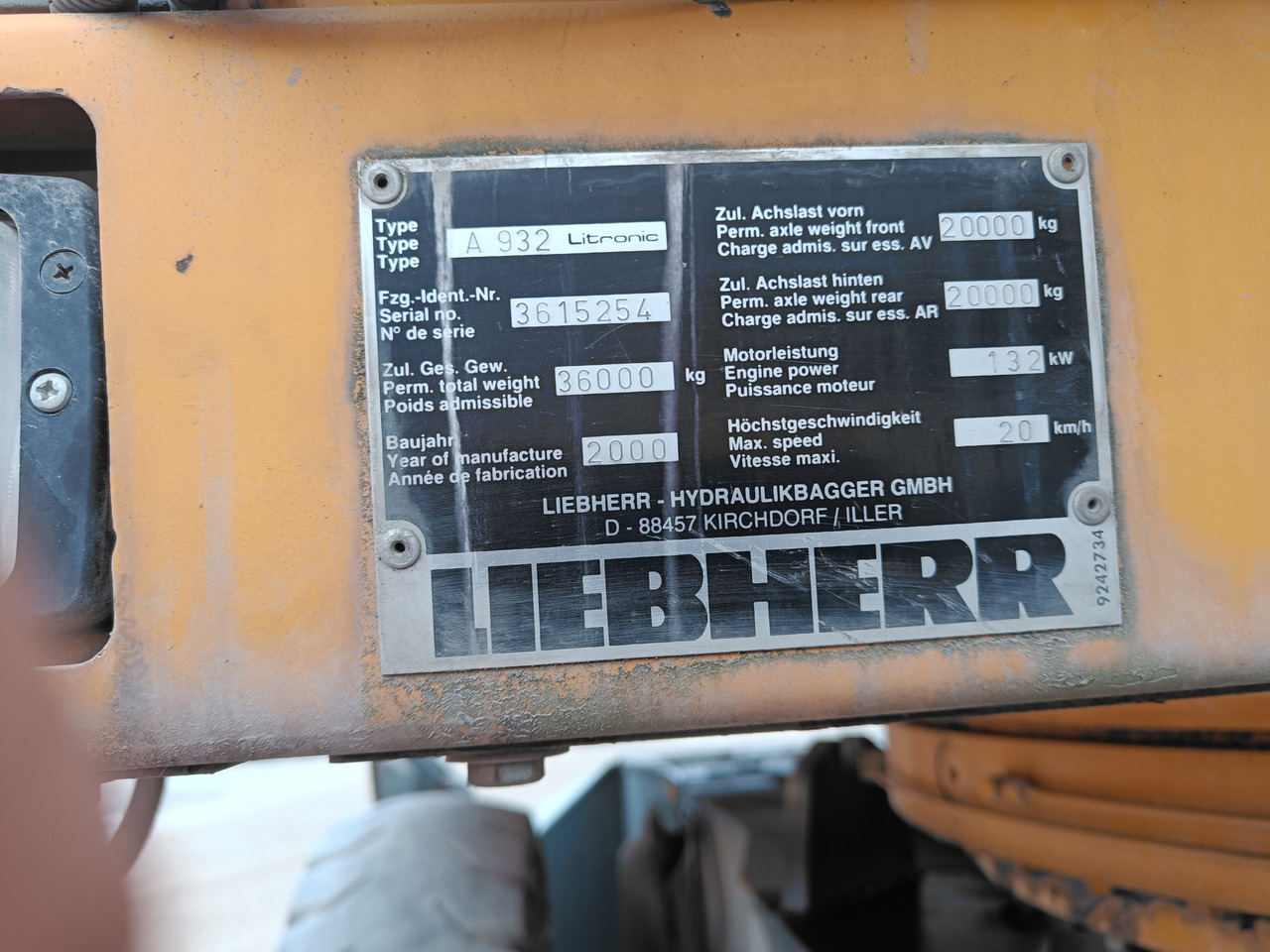 LIEBHERR A 932 Litronic - Перегружатель: фото 5 LIEBHERR A 932 Litronic - Перегружатель: фото 5